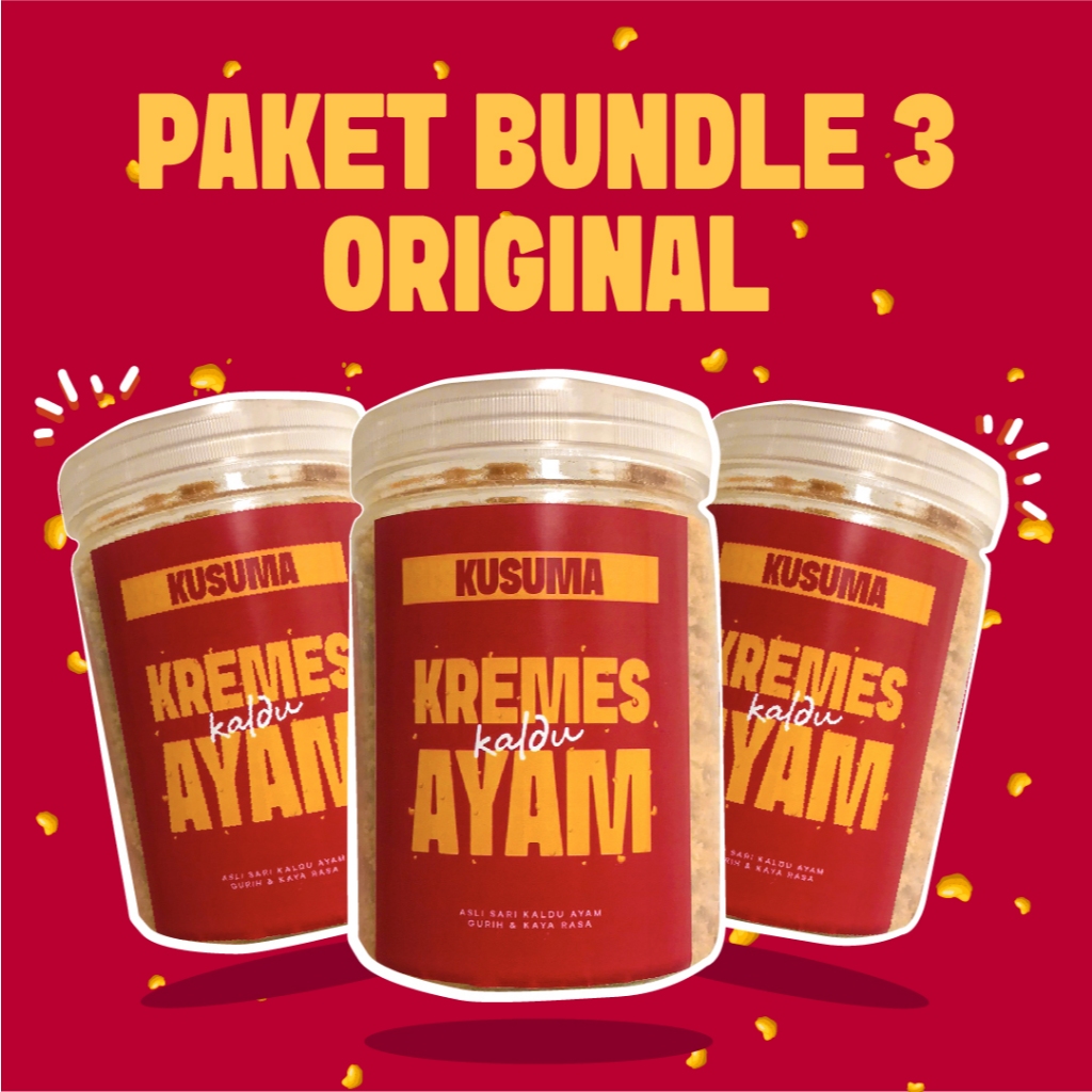 

3pcs Kremes Ayam Kusuma 900gr – Rasa Original Kaldu Ayam Asli