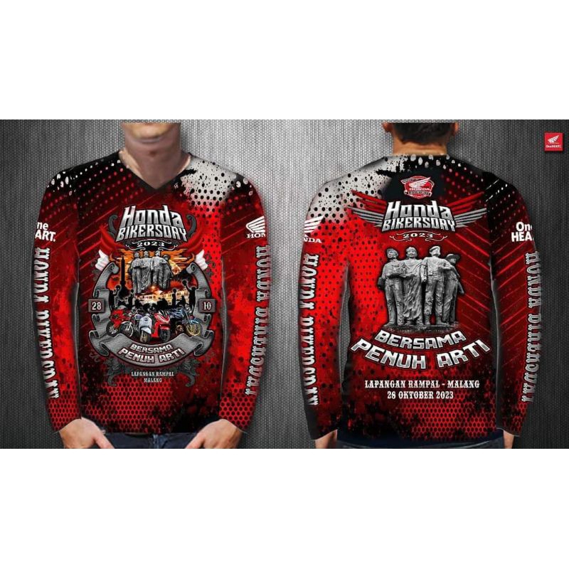 JERSEY HONDA BIKERS DAY MALANG 2023 JERSEY HBD MALANG JERSY ANAK MOTOR JERSY TOURING MOTOR