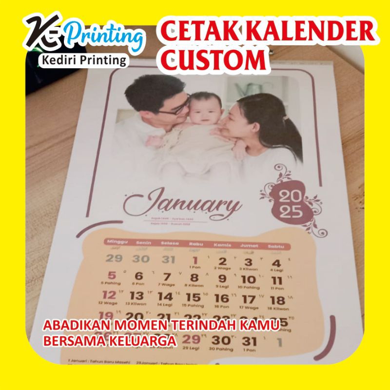 

KALENDER DINDING CUSTOM 2025 isi 12Lbr / KALENDER MURAH 2025