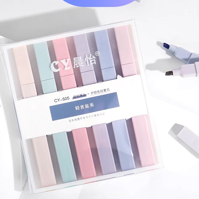

KP8 HHLHTER Morandi color Macron pastel double tip 6 colors PEN MARKER TIP SOFT R PASTELMsPepeleria