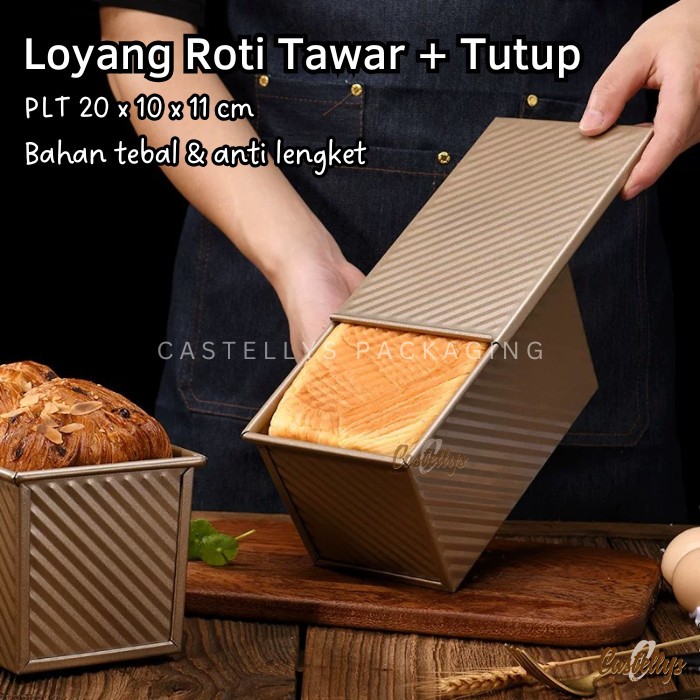 Loaf Pan Loyang Roti Tawar 450gr 20x10x11 Import Premium Tebal
