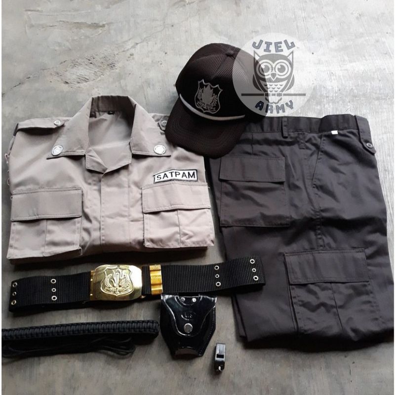 SATU SET SERAGAM SECURITY LENGKAP SERAGAM PDL SATPAM