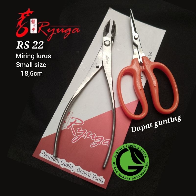 alat bonsai RYUGA RS 22 catok krekut miring small stainles
