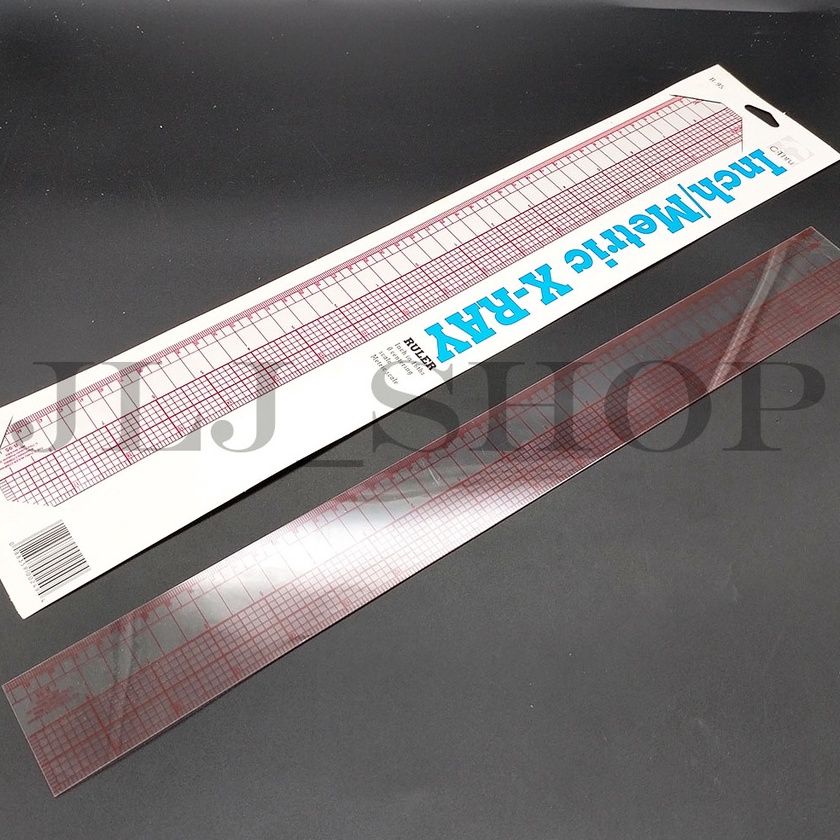 

KI3 Penggaris polaskala plastikinch metric xray 45cm18 B95