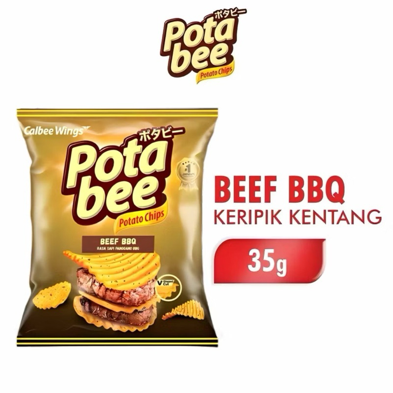 

Potabee / Snack Potato Chips / Snack Rasa Beef BBQ / 35gr