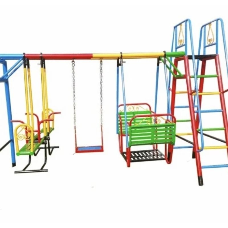 JUMBO GARDEN SWING AYUNAN BESI GALVANIS TAMAN PLAYGROUND OUTDOOR FLEXIBLE SWING ARENA BERMAIN PEROSO