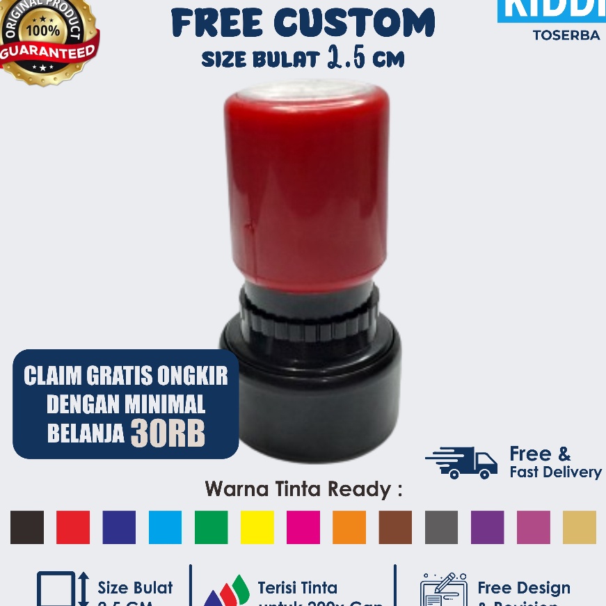 

KI3 Stempel Custom Stempel Lunas Stempel Nama Ukuran 25 1 Jadi Free Desn