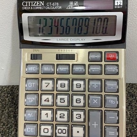 

Terbatas Calculator Kalkulator Citizen CT 678 Kalkulator dagang 12 Dit Sier