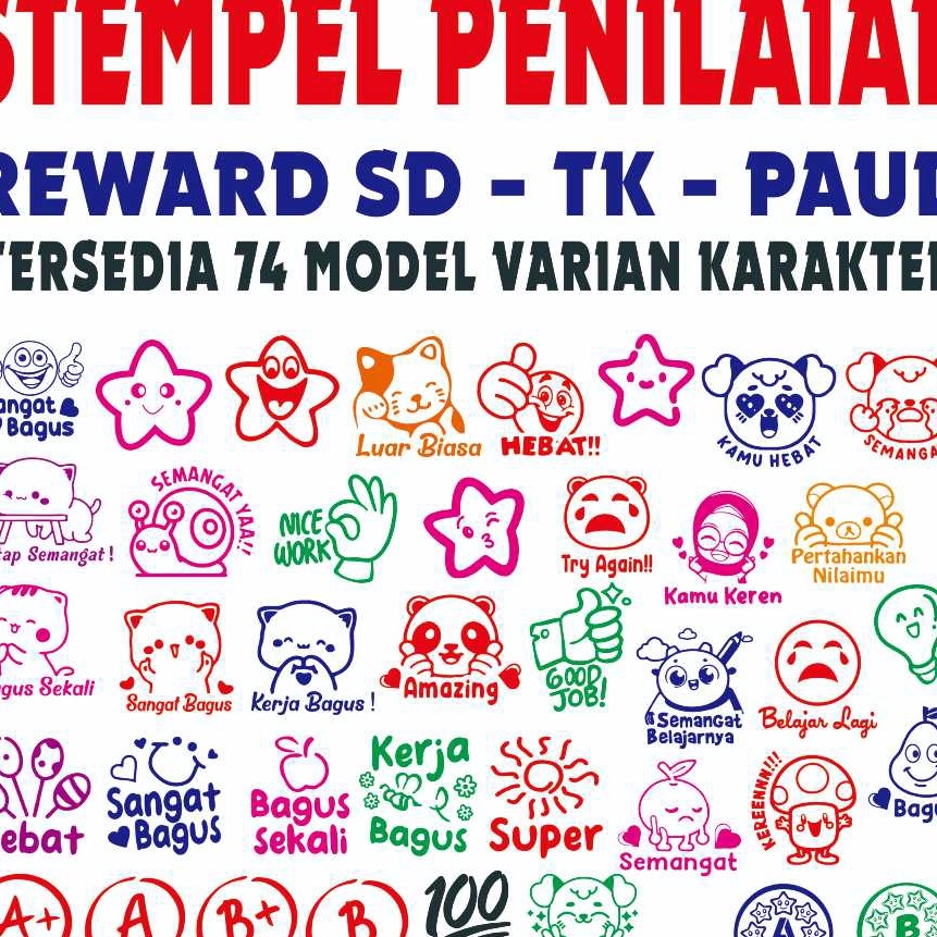 

Khusus Stempel Nilai Reward SD TK PAUD Home Schooling