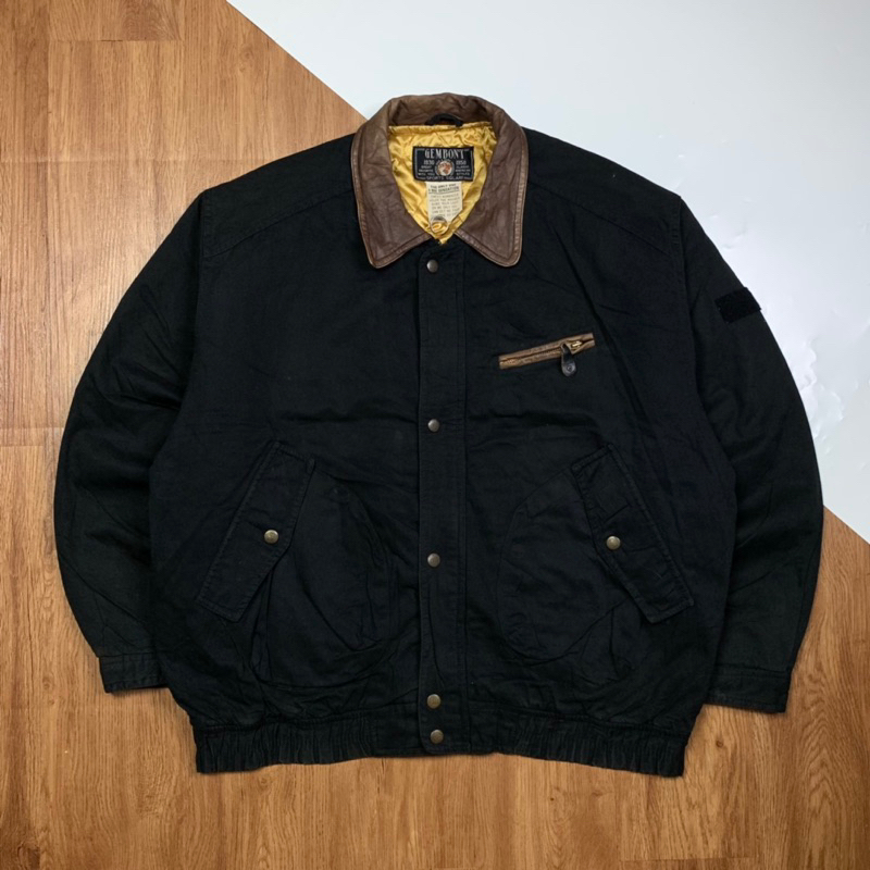 Vtg Gembony Canvas Detroit Work Jacket & Vtg Neo Blood Detroit Plaid Flannel Veterano Jacket