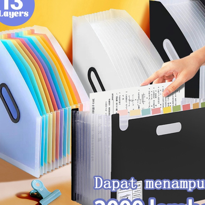 

berkualitas Standing file A4 File folder document bag Tas dokumen file 13 sekat
