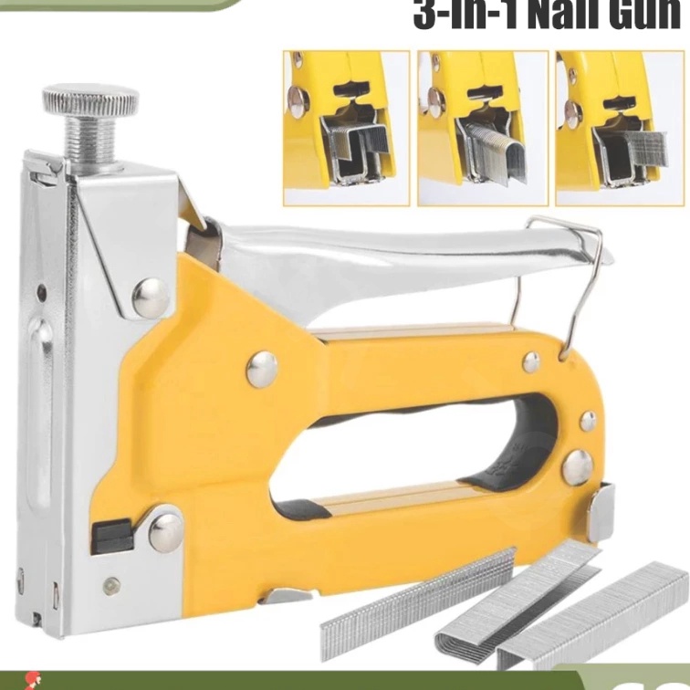 

Tawaran Free 6 paku Staples Tembak Gun Tacker Stapler Staples Perekat Powerfull