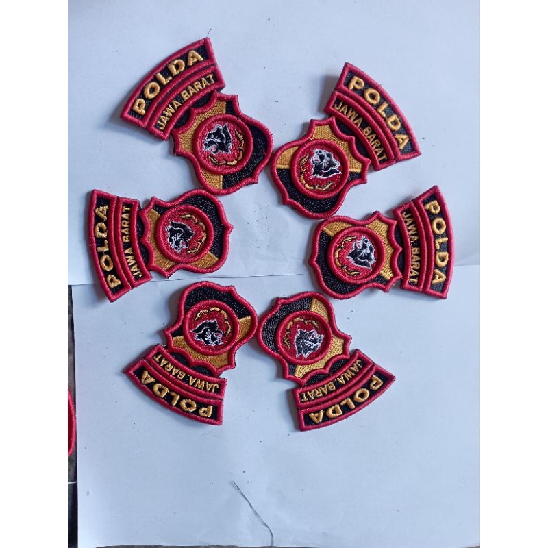 LOGO POLDA JAWA BARAT BORDIR TIMBUL DEWASA