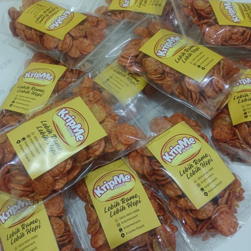 

KripMe Snack Jual Kripik Opa Rasa Balado Pedas Manis (85 gr), Cemilan Enak Opak Rasa Balado