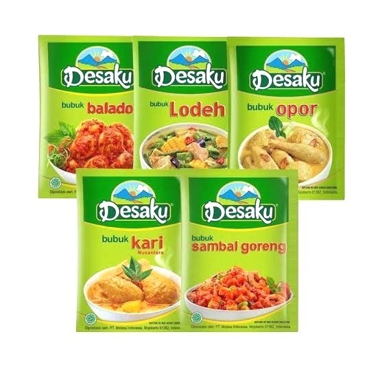 

Desaku bumbu bubuk sachet balado, kari, sambel goreng, lodeh, opor 12,5 gram