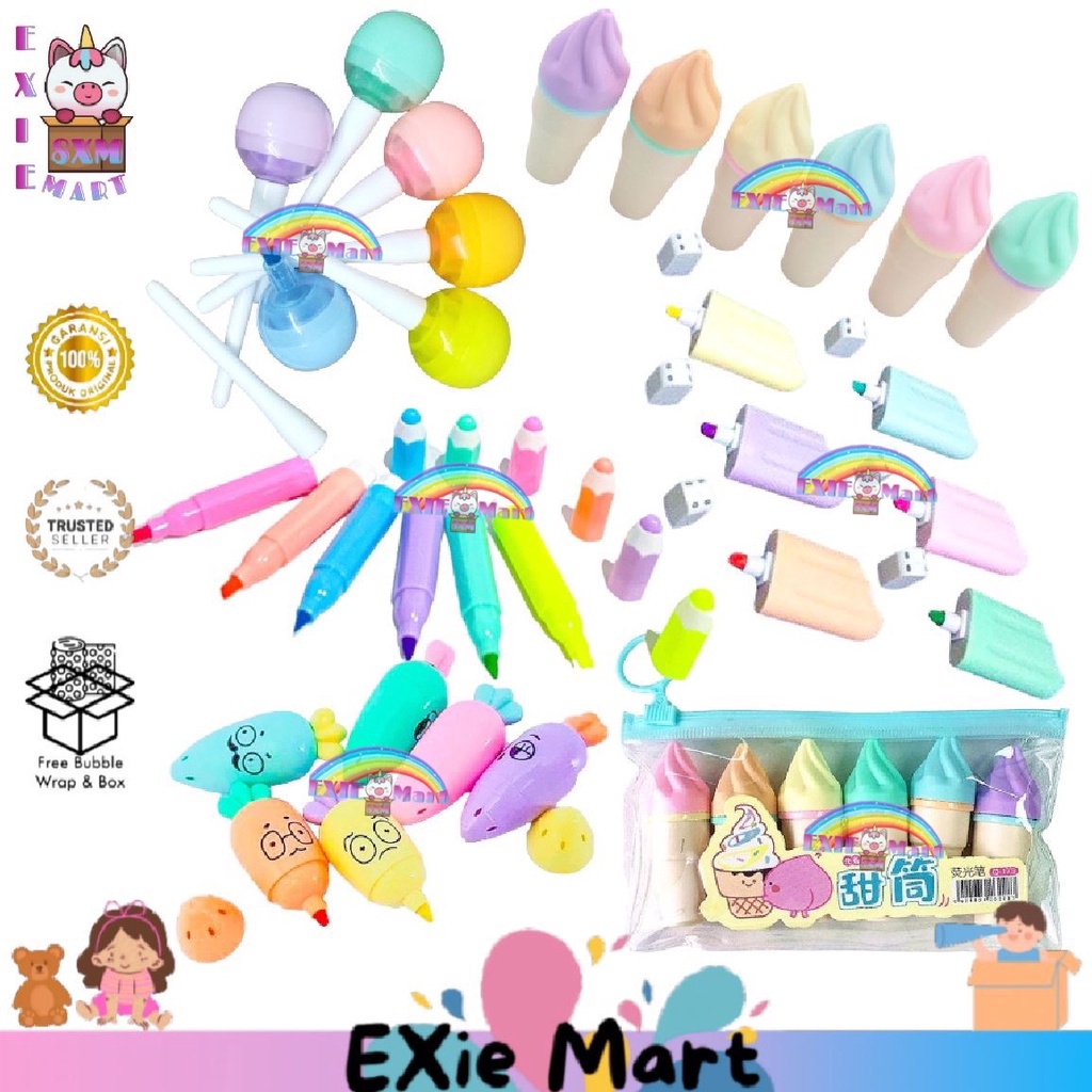 

Diskon Spesial 2 HIGHLIGHTER SPIDOL WARNA ICE CREAM CONE PADDLE CANDY ISI 6PCS HIGHLIGHTER SPIDOL WARNA SET UNIK LUCU PENCIL LOLIPOP SET