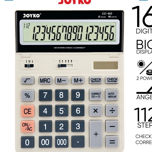

Terbatas Calculator Kalkulator Joyko CC5 16 Dits