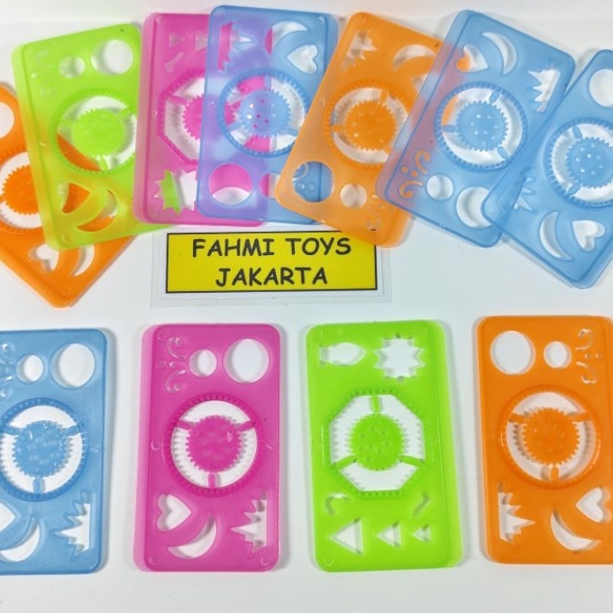 

KF7 5 pcs penggaris rotari penggaris bentuk gambar kecil