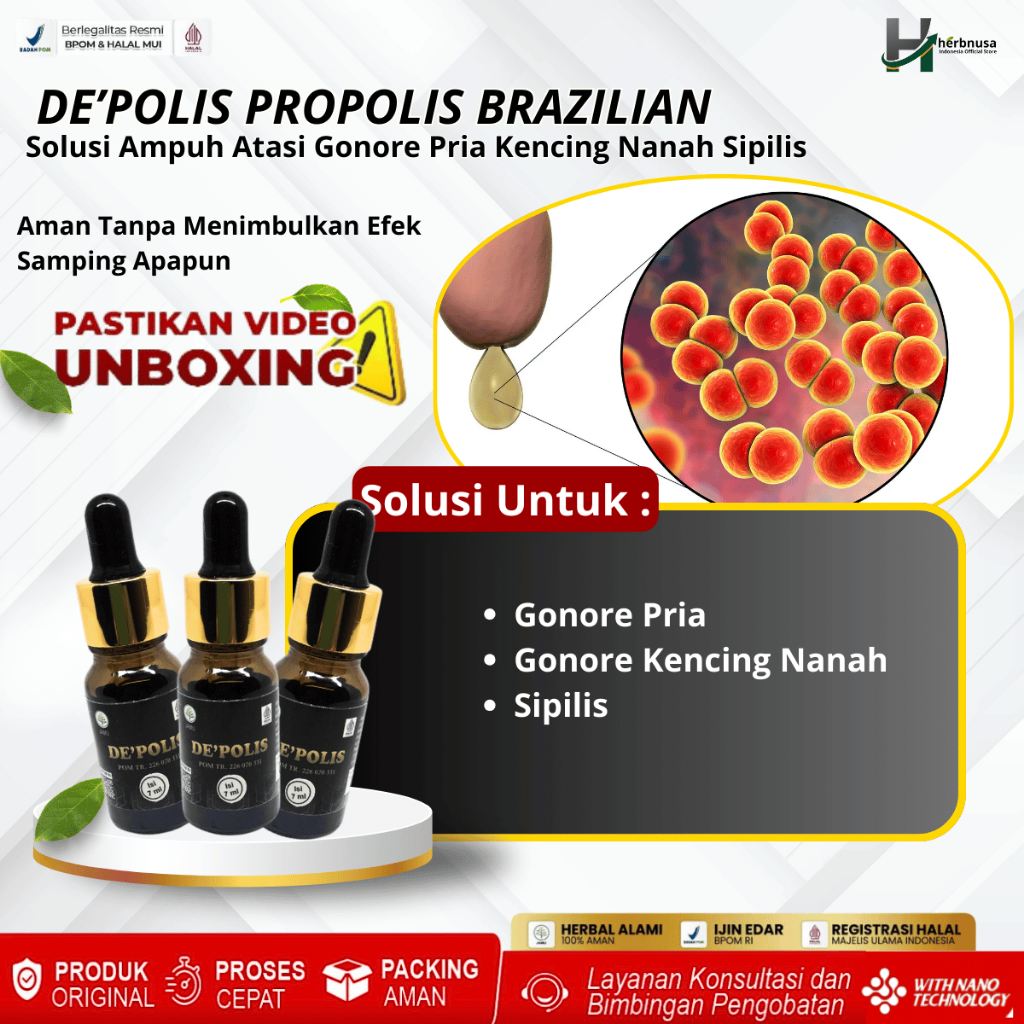 Obat Gonore Pria Gonore Kencing Nanah Sipilis Solusinya De'Polis Propolis Brazil