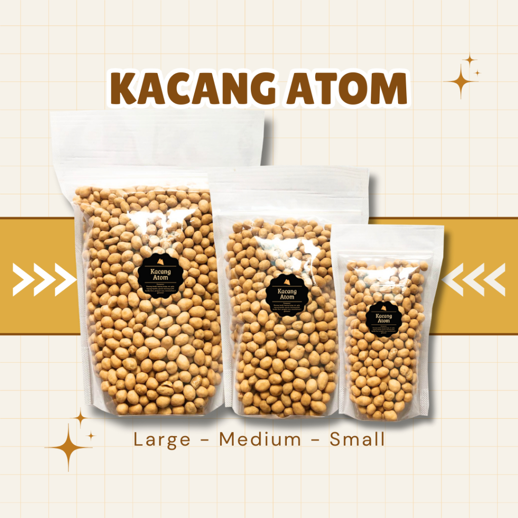 

[DELISH SNACKS] Kacang Atom / Snack Cemilan Camilan Kacang Telur / Sukro Kacang Oven