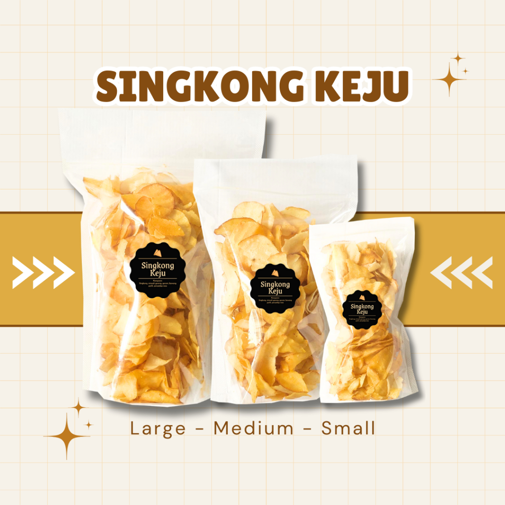 

[DELISH SNACKS] Keripik Singkong Keju / Snack Cemilan Camilan Jajanan Kripik Asin Gurih Renyah