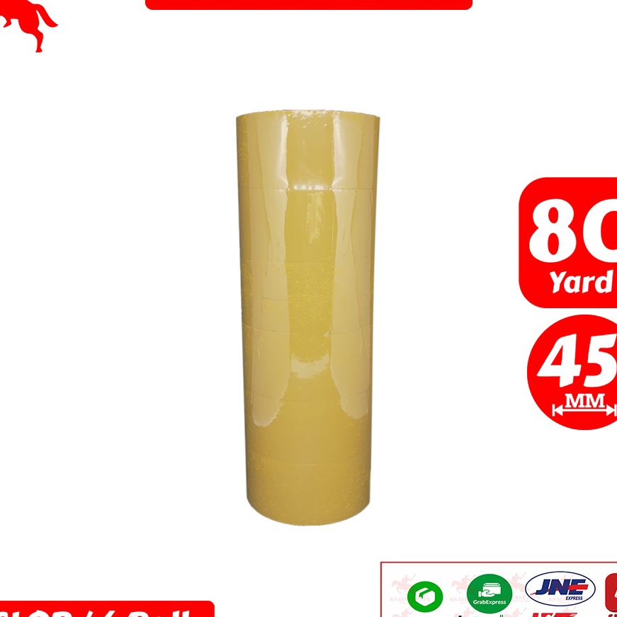 

HJ6 Lakban OPP Tape Lakban Coklat KSATRIA Tape 8 Yard 1 Slop