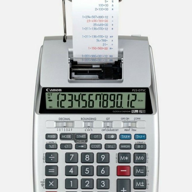 

Hot Canon Printing Calculator P23DTSC Kalkulator Kasir Printer CANON P23DTC Printing Calculator Orinal Garansi Resmi Kalkulator Kasir Printer P23