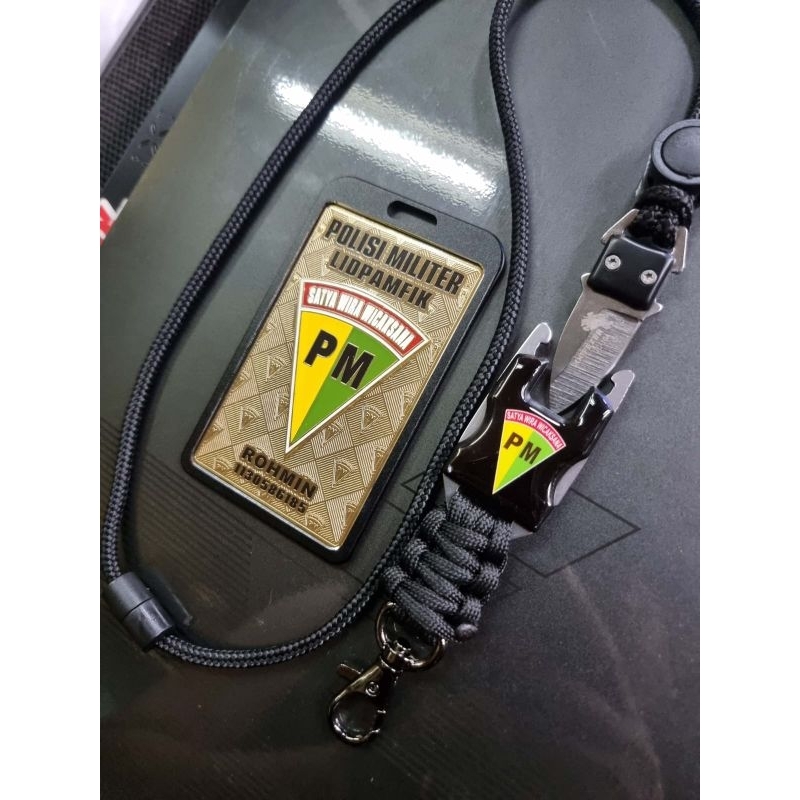 

lencana id name tag POLISI MILITER (PM) full set plus lanyard