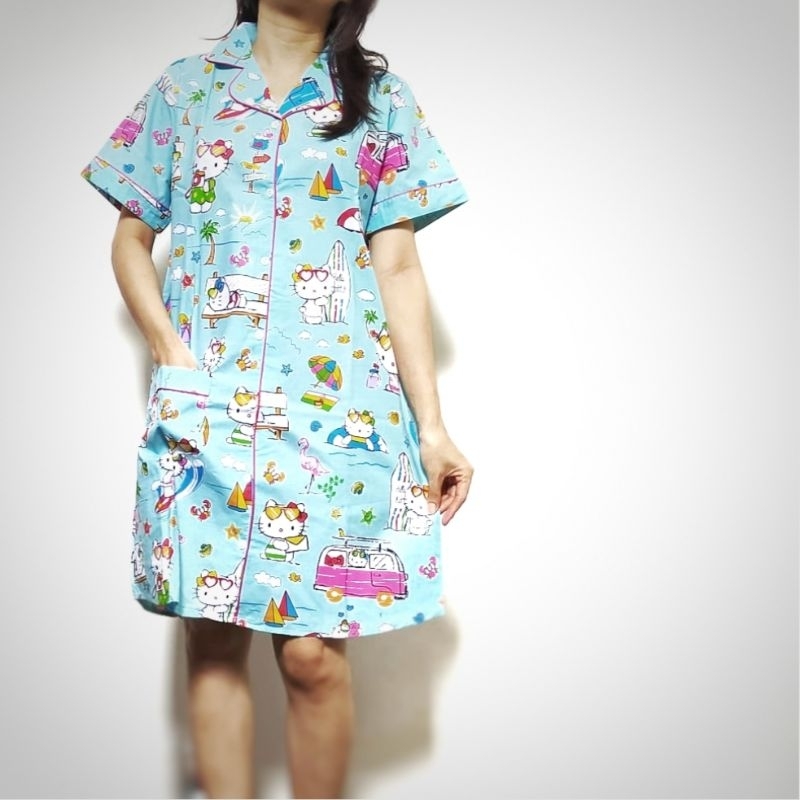 Daster Katun Motif Wanita dewasa baru