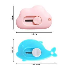 

Cutter Mini Bentuk Awan Dolphin Lucu Pisau Kecil Pemotong Kertas Portable