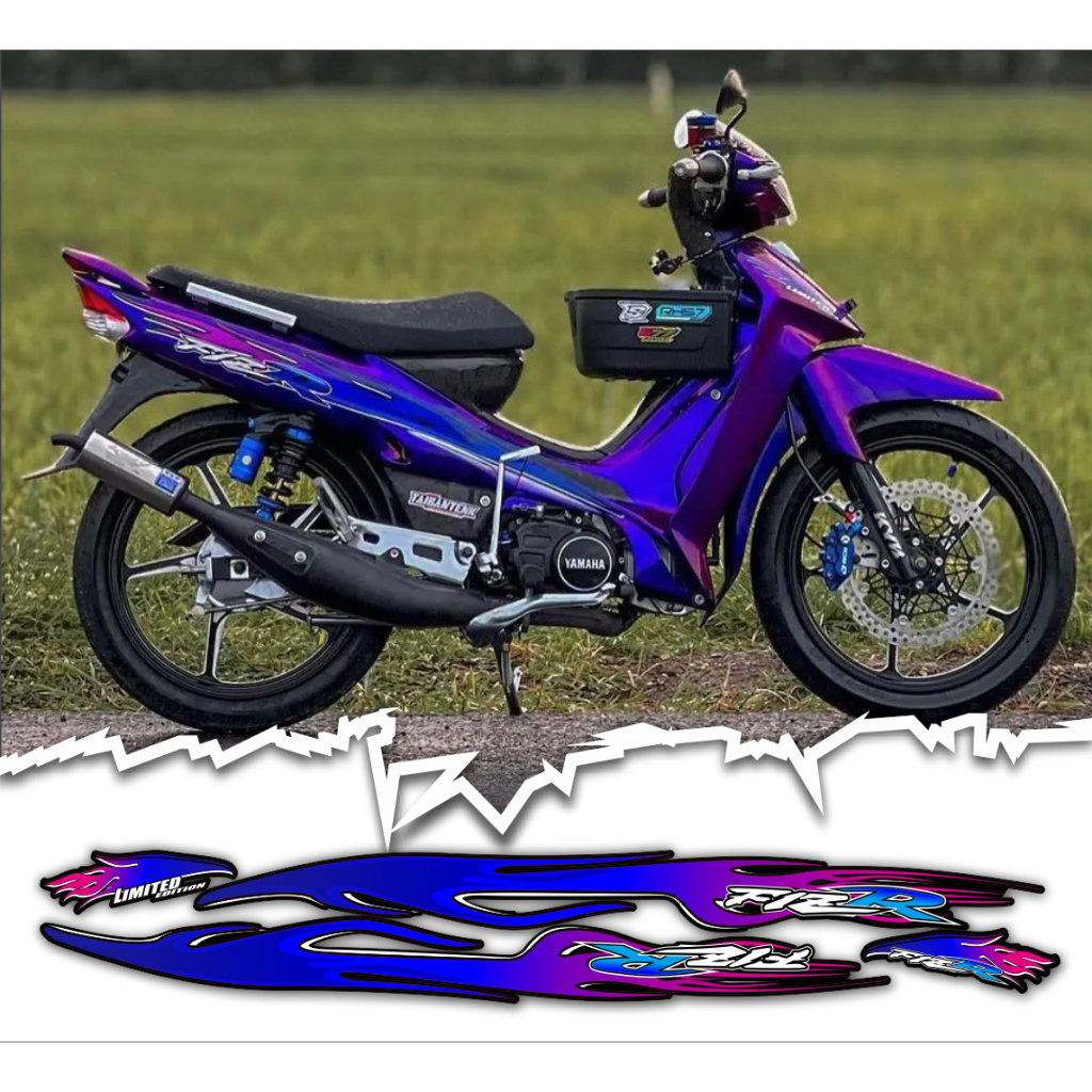 STRIPING STICKER F1ZR FIZR API UNGU