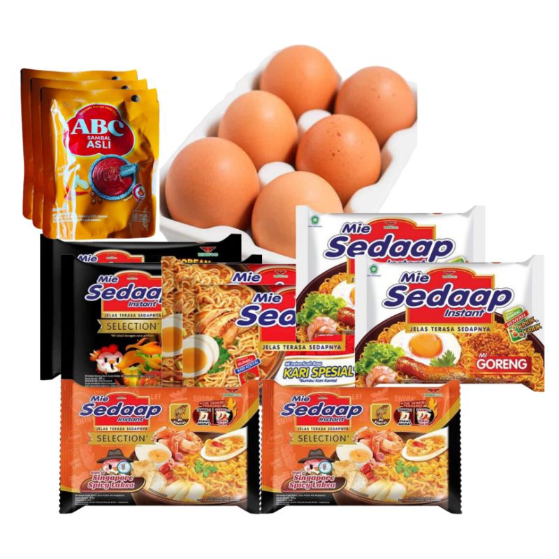 

PAKET MIE SEDAP, TELUR, DAN SAUS ABC