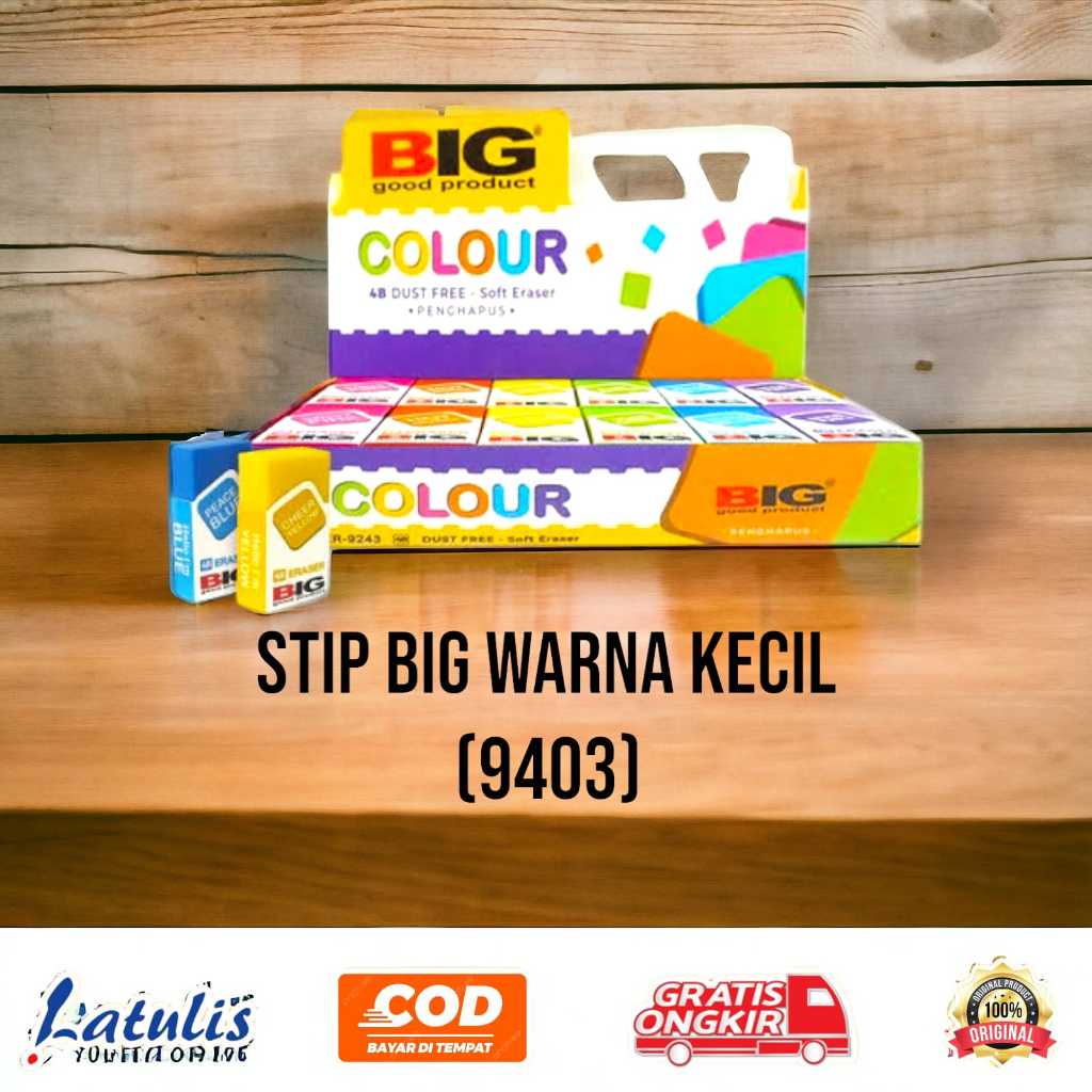 

40 Pcs BIG Penghapus / Eraser Pensil Warna Warni Kecil Dust Free ER-9403
