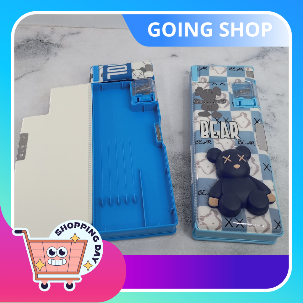 

[ GS ] Kotak Pensil Timbul Bear 3 Dimensi Squishy Pensil Case Magnet