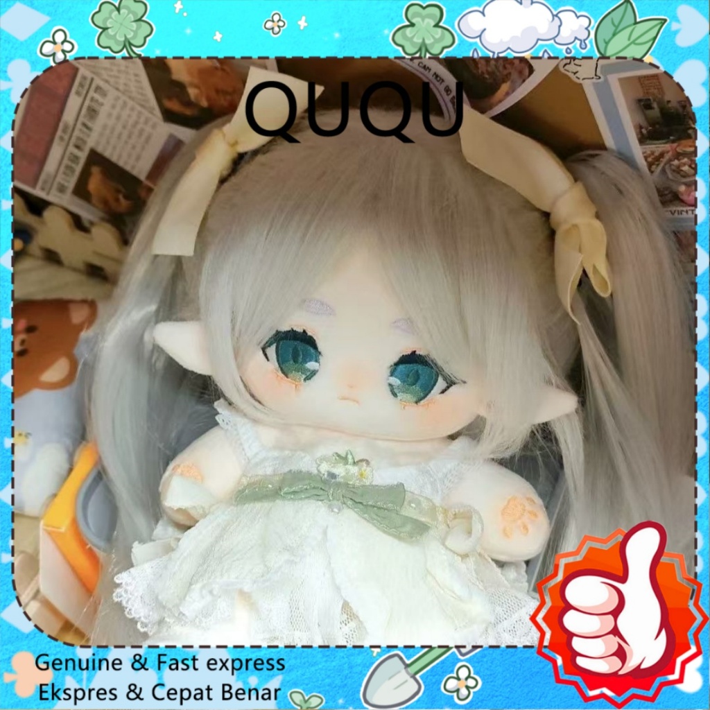 QUQU 20cm Frieren: Beyond Journey's End Frieren Attribute Cotton Doll baju boneka 20cm Dress up doll