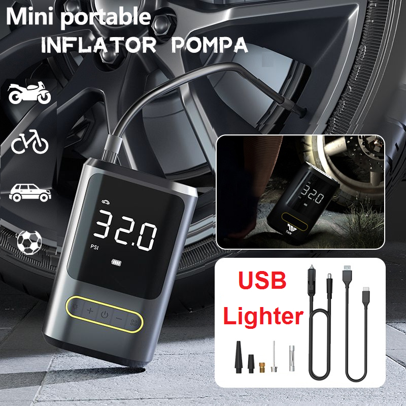 Pompa Ban Electric Air Pump Inflator Portable USB Lighter Pompa Ban Motor Pompa Sepeda Mobil Pompa