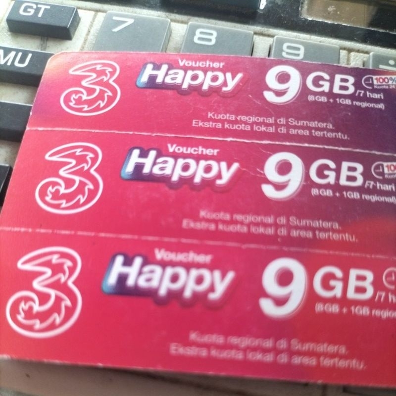 Voucher Tri 9Gb+3gb Bonus internet