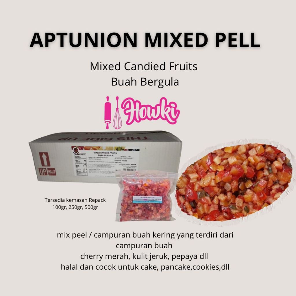 

Aptunion Mixed Peel repack 100gr/Manisan buah asli