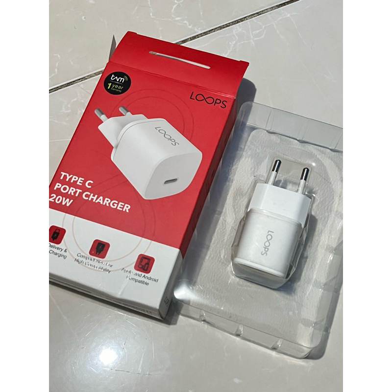 LOOPS type c port charger 20w preloved