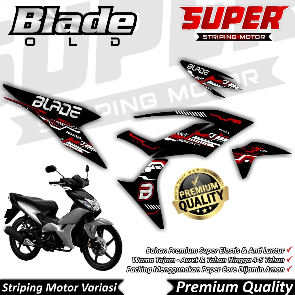 Stiker Blade Old Anti Luntur keren Striping Blade Old Striping Honda Blade Old Hitech