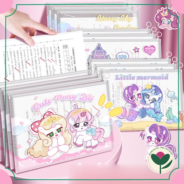 

Map file folder little pony cute zipperbag lucu organizer kertas dokumen MK1842