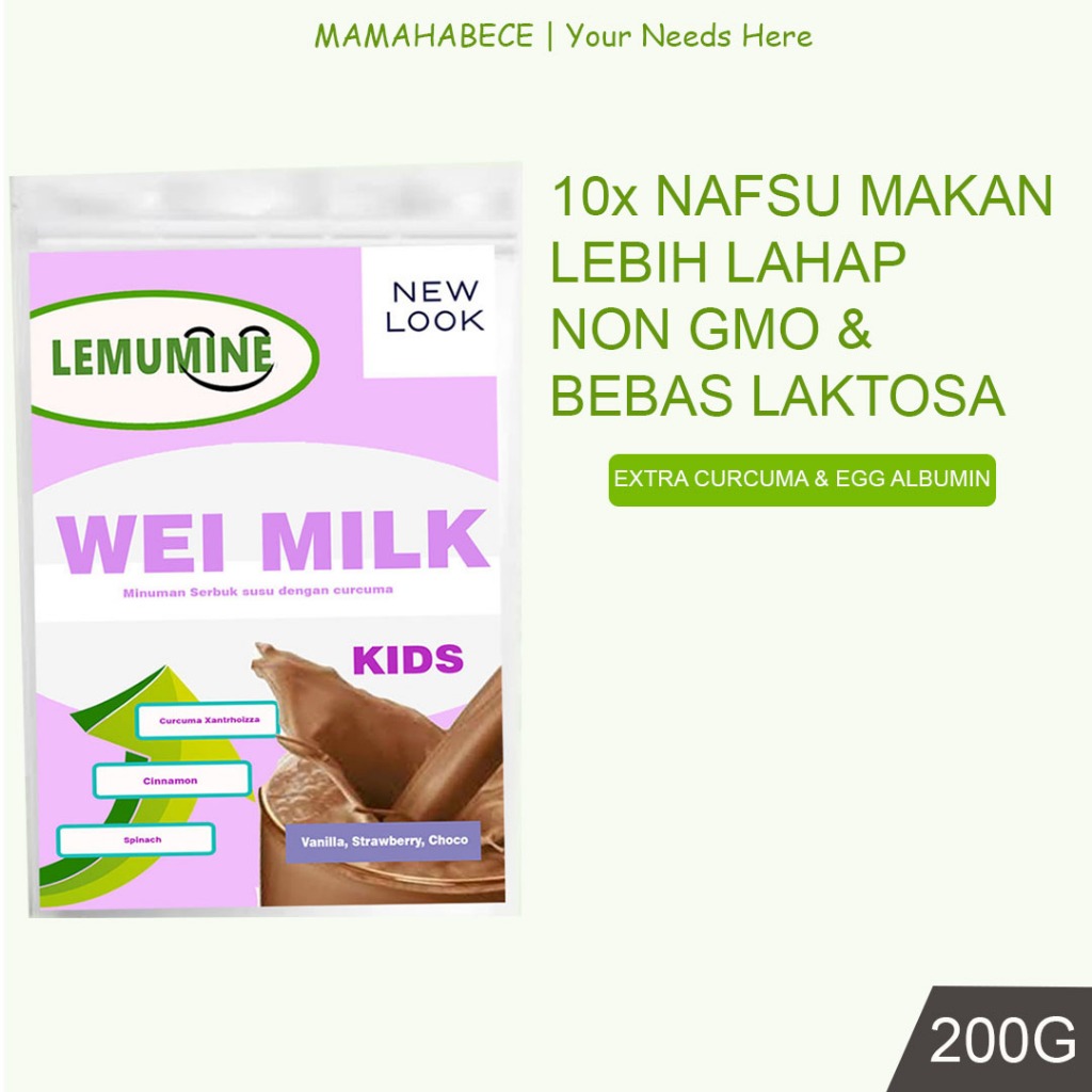 

Vitamin Penambah Nafsu Makan Anak Susu Penggemuk Badan Aanak Susu Penambah Berat Badan Vitamin Nafsu Anak Susu Gemuk Anak Susu Flyon Wookey Lemumine (200G)