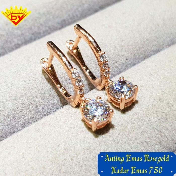 Anting Emas Rosegold 695 Kadar Emas 750
