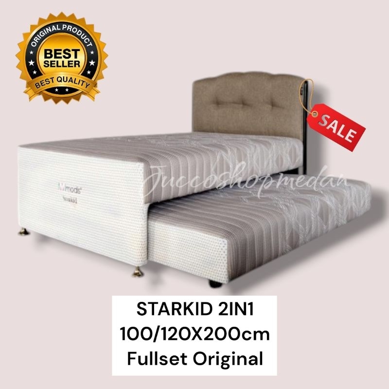 [ Jucco ] Bed Dorong Modis Starkid 2in1 Set - Bed Dorong Anak Murah - Springbed 2in1 Modis Murah - M