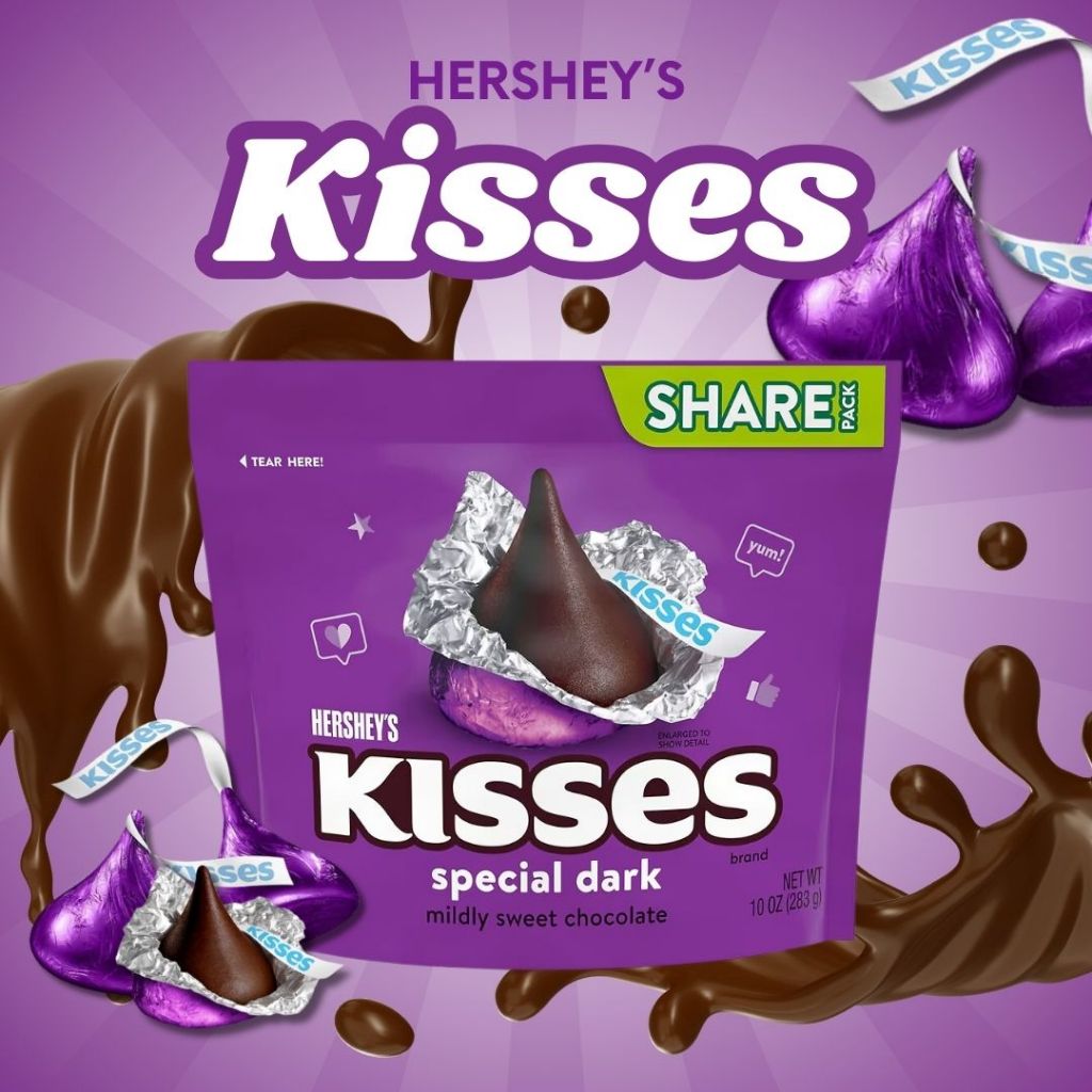 

Hershey Kisses Share Pack Special Dark Mildly Sweet Chocolate 283gram