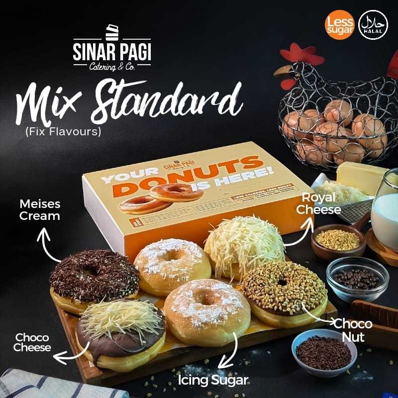 

Donat Sinar Pagi 1Pcs (Paket MIX Standard) Less Sugar