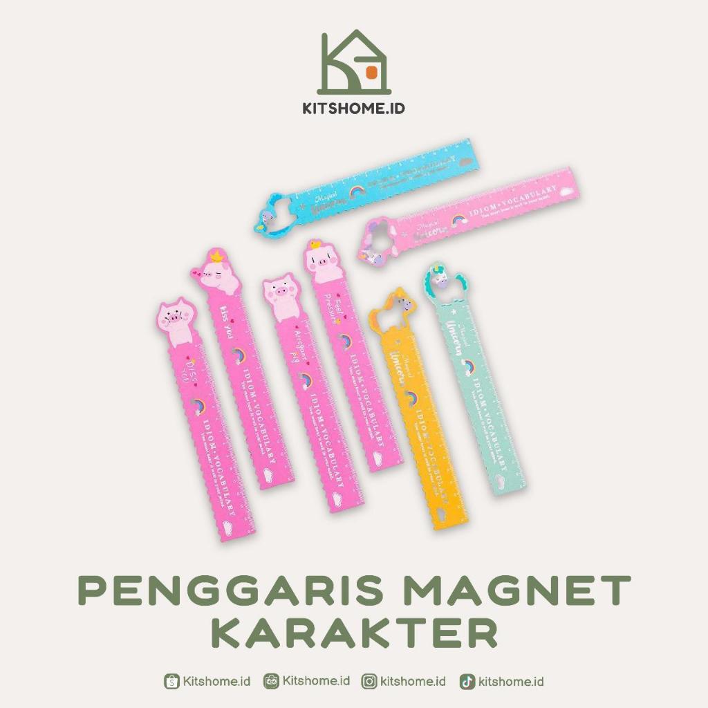 

PENGGARIS MAGNET UNICORN DAN PIGGY - PENGGARIS KARAKTER LUCU – RULER