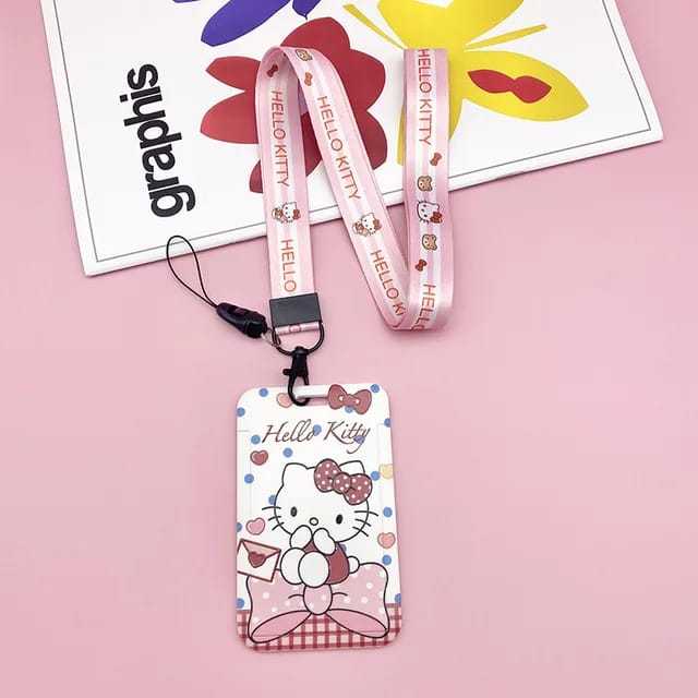 

(HelloKitty) Gantungan Lanyard ID Card Name Tag Card Kartu Nama Tanda Pengenal Photocard Lucu Kartun Seri Hello Kitty Hellokitty Helokity