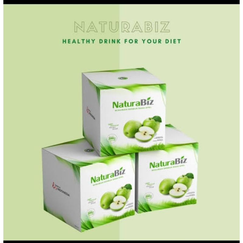 

Promo 1box Naturabiz minuman serbuk apel original