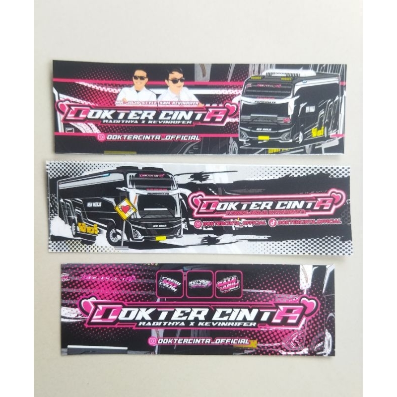 

stiker paket Dokter Cinta 3 pcs anti air